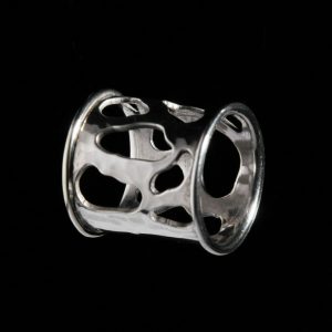 La forma dell'acqua - Anello a fascia in argento