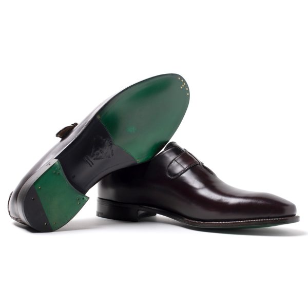 DAVID Mono fibbia in Pelle Shell Cordovan bordeaux - immagine 5