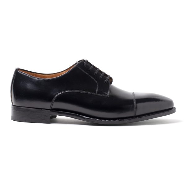 CLIVE Stringate in Pelle Shell Cordovan nero