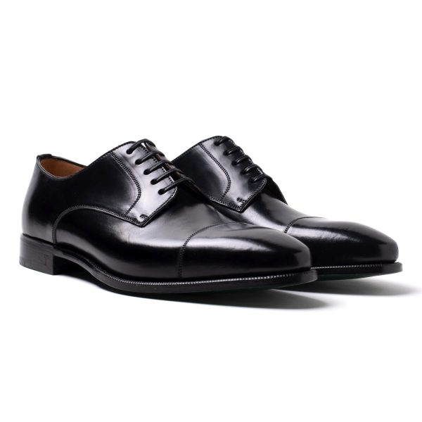 CLIVE Stringate in Pelle Shell Cordovan nero - immagine 2
