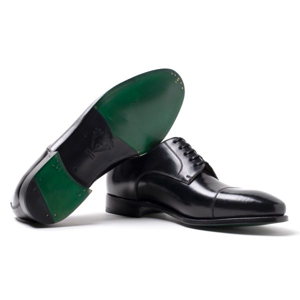 CLIVE Stringate in Pelle Shell Cordovan nero - immagine 6