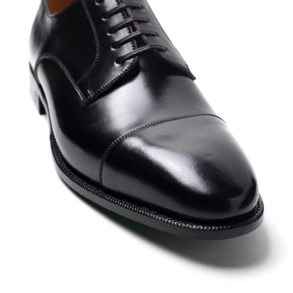 CLIVE Stringate in Pelle Shell Cordovan nero - immagine 4