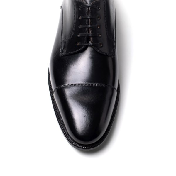 CLIVE Stringate in Pelle Shell Cordovan nero - immagine 3