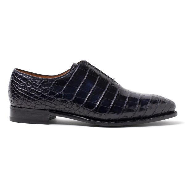 BART Stringate in pelle di Coccodrillo blu