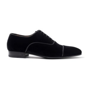 NEILS Stringate in Velluto nero