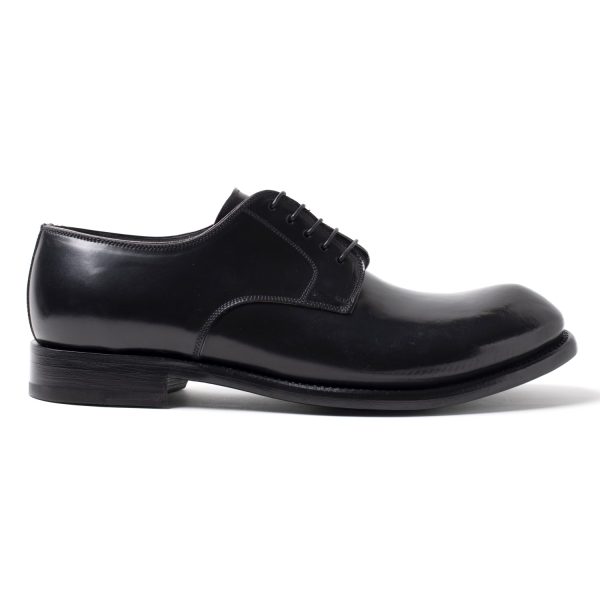 GP13 stringate in Pelle Shell Cordovan nero