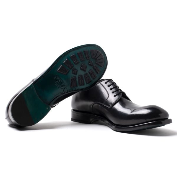 GP13 stringate in Pelle Shell Cordovan nero - immagine 5
