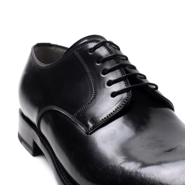 GP13 stringate in Pelle Shell Cordovan nero - immagine 4