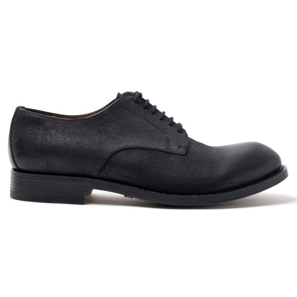 GP11 stringate in pelle di cammello nero