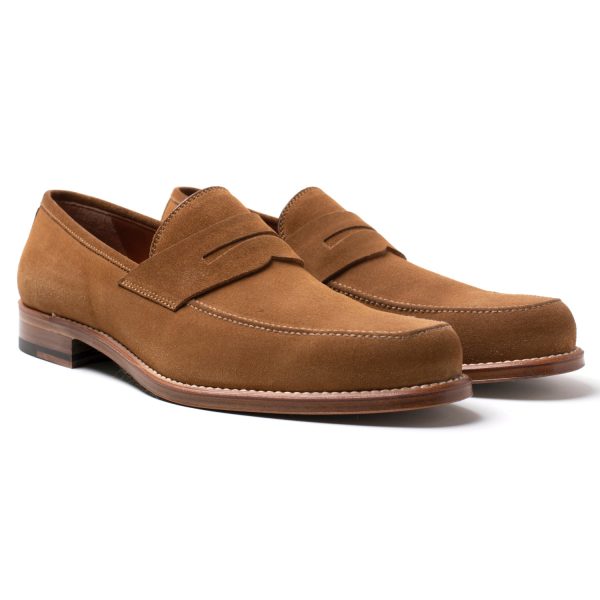 MASK Mocassini college in suede cognac - immagine 2