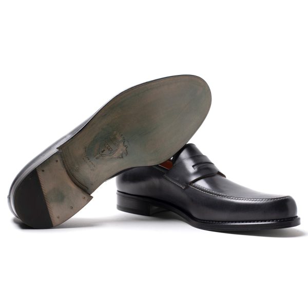 MASK Mocassini college in Pelle nero-grigio - immagine 5