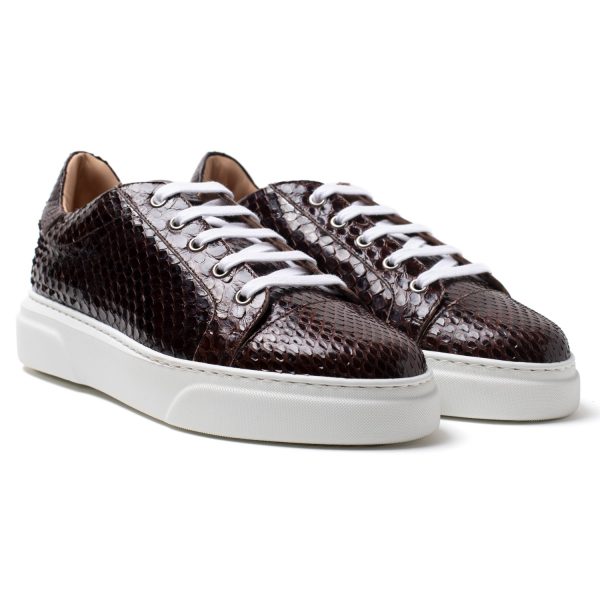 CARA Sneakers in pitone marrone - immagine 2