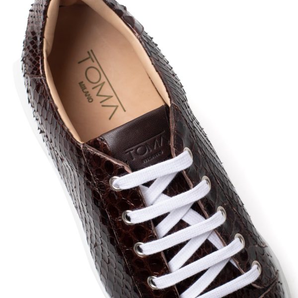 CARA Sneakers in pitone marrone - immagine 4