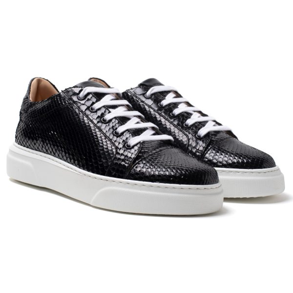 CARA Sneakers in pitone nero - immagine 2
