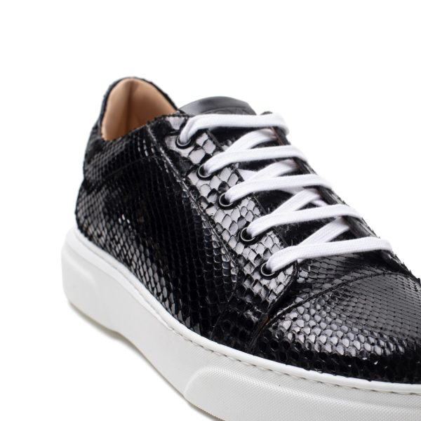 CARA Sneakers in pitone nero - immagine 5