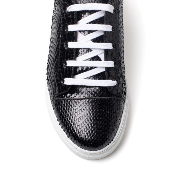 CARA Sneakers in pitone nero - immagine 3