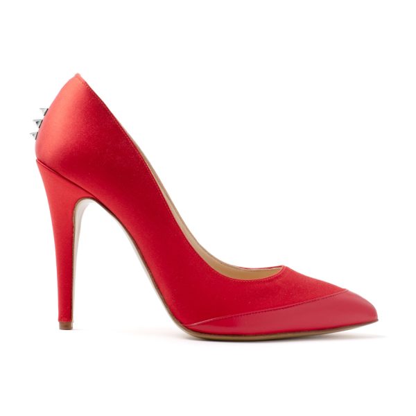 TSUBAKI Décolleté raso e pelle rosso