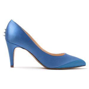 CHIRI Décolleté raso e pelle blu
