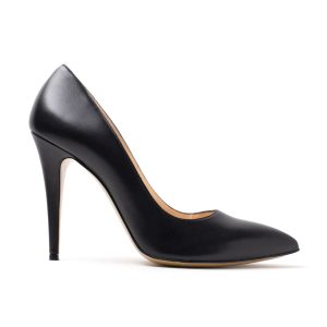 CHIONE Décolleté in pelle nero