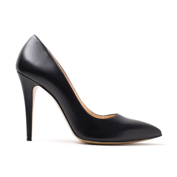 CHIONE Décolleté in pelle nero