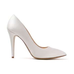 NEIGE Décolleté in raso bianco