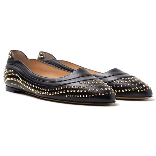 SHAPE Ballerine in Pelle con Borchie nero - immagine 2