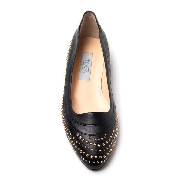 SHAPE Ballerine in Pelle con Borchie nero - immagine 5
