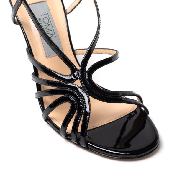 ESCHER Sandali in vernice nero - immagine 3