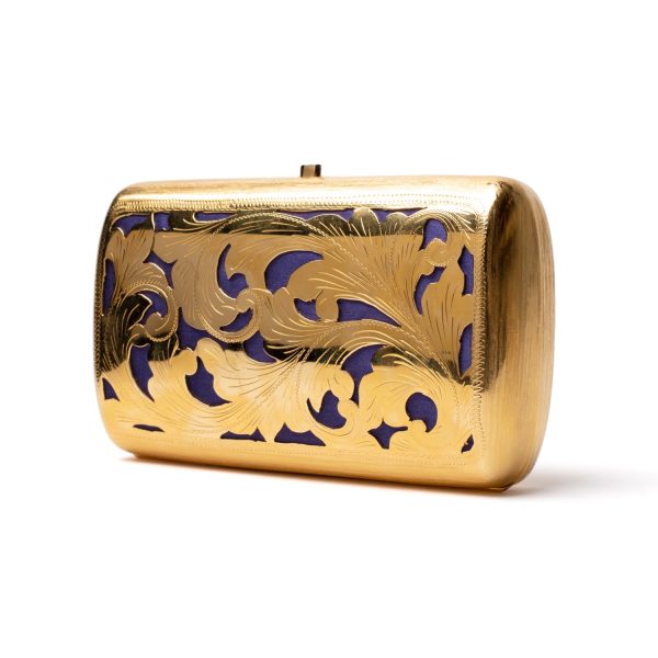 SOLANUM Borsa clutch incisa oro - immagine 2