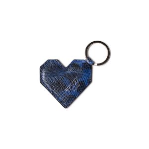Cuorigami blu nero portachiavi