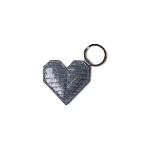 ​Cuorigami grigio cielo portachiavi